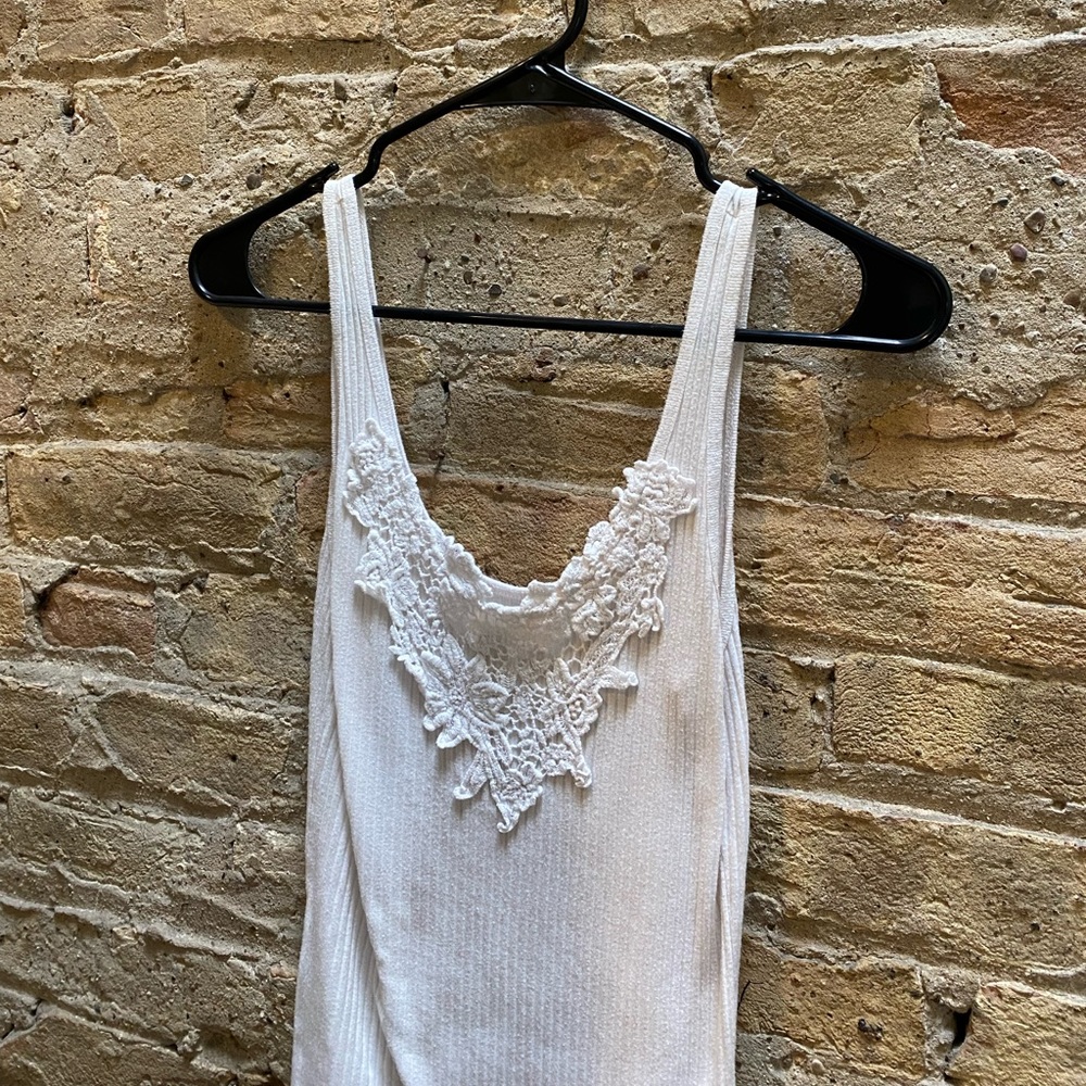 White floral tank